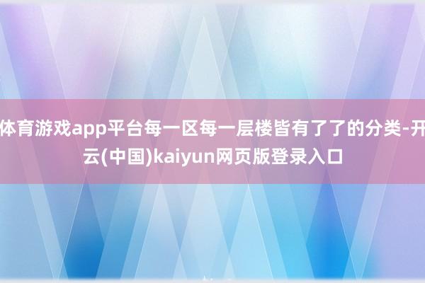 体育游戏app平台每一区每一层楼皆有了了的分类-开云(中国)kaiyun网页版登录入口